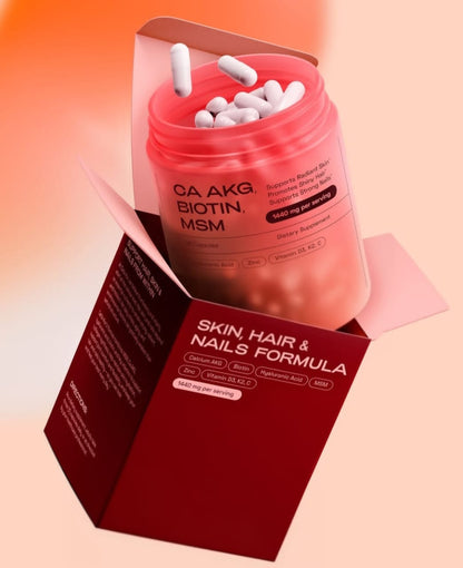 Hair Skin & Nails Essentials | Ca AKG | MSM | Hyaluronic Acid | Biotin