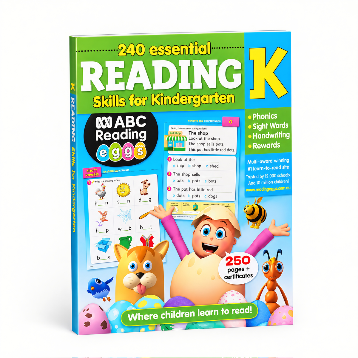 240 Essential Reading Skills for Kindergarten