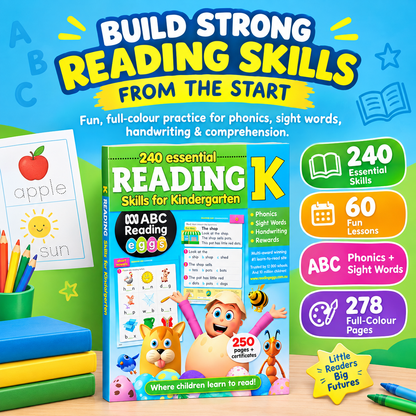 240 Essential Reading Skills for Kindergarten
